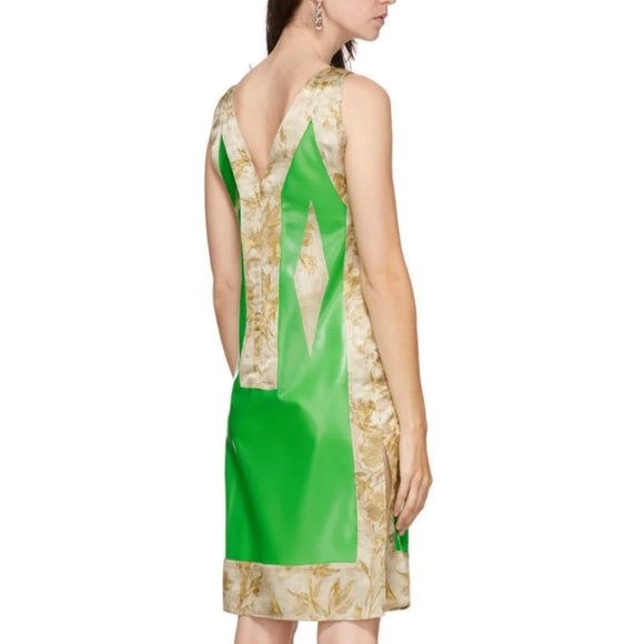 Kwaidan Editions green satin & Latex dress - Picture 3 of 4